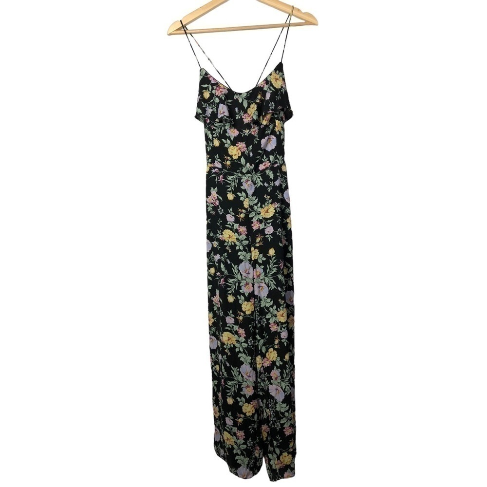 Abercrombie‎ & Fitch Black Floral Heartfelt Culotte Jumpsuit M